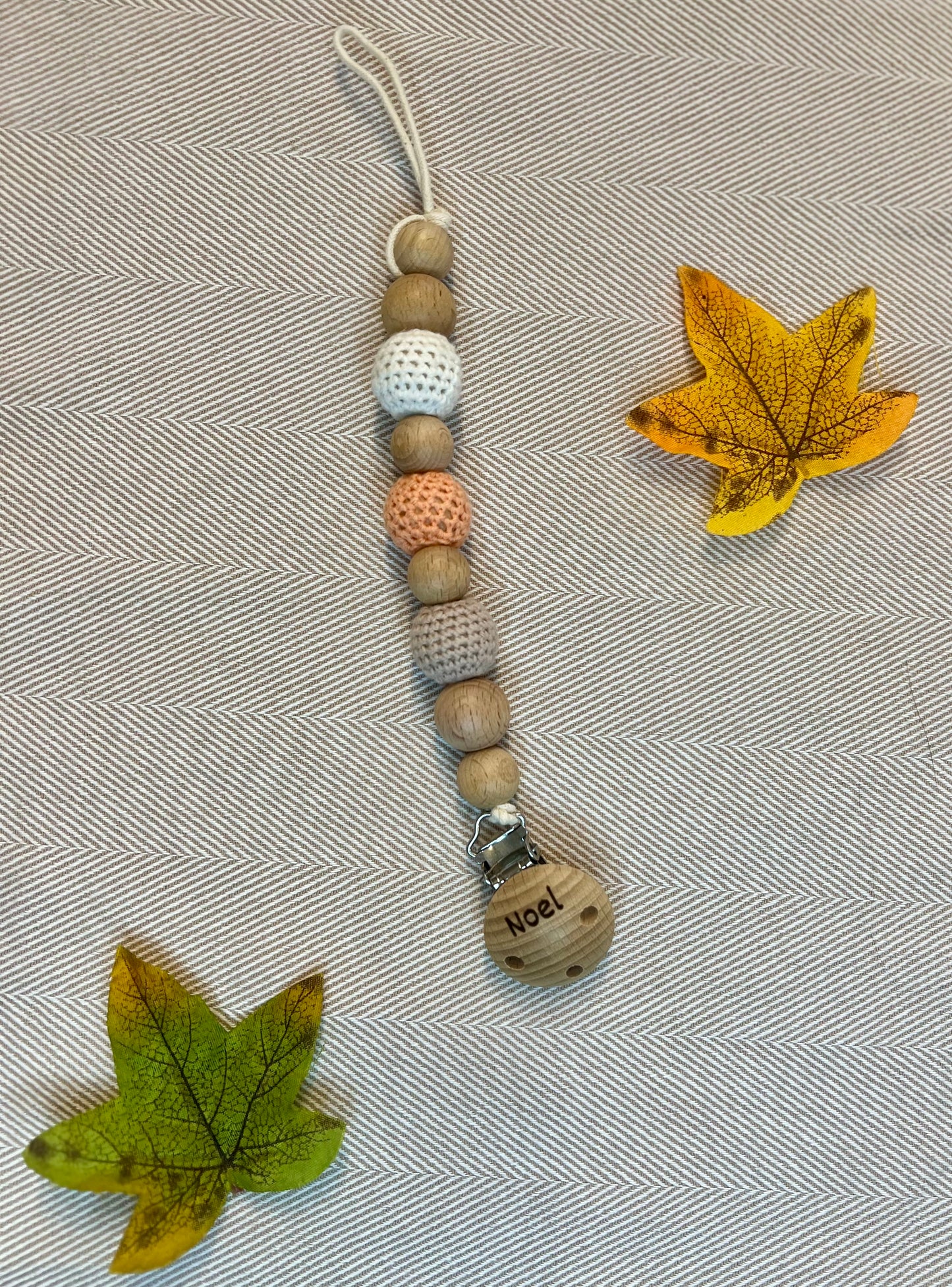 Schnullerkette mit Namen, Baby, Geschenk, personalisiert