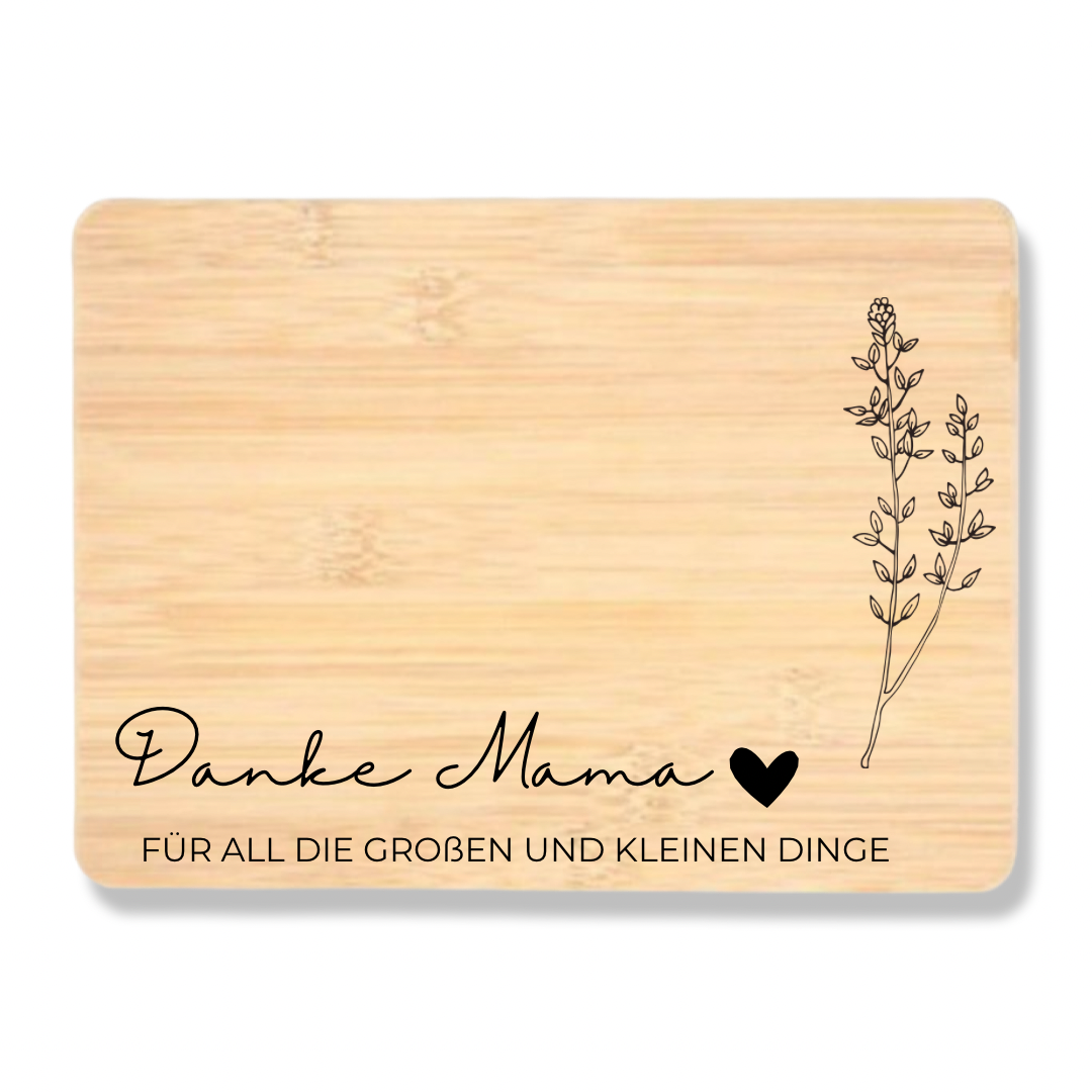 Frühstückbrettchen Muttertag, Geburtstagsgeschenk etc.