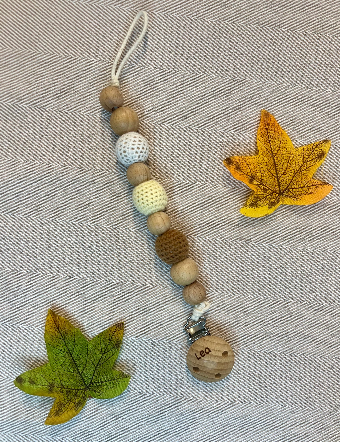 Schnullerkette mit Namen, Baby, Geschenk, personalisiert