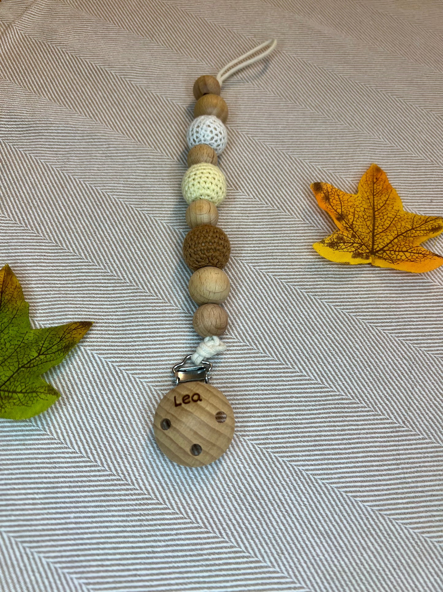 Schnullerkette mit Namen, Baby, Geschenk, personalisiert