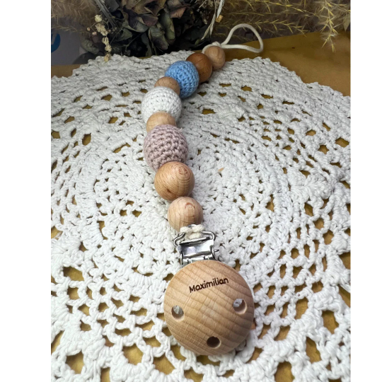 Personalisierte Schnullerkette mit Namen, Baby, Geschenk, individuell