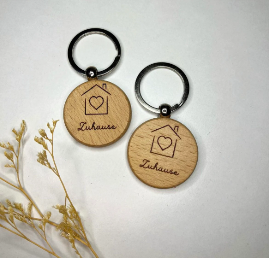 Zuhause Schlüsselanhänger mit Personalisierung